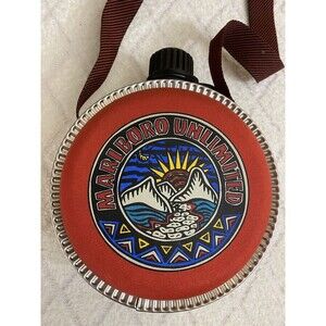 Vintage Marlboro Unlimited Red Coleman Canteen 2 Sided With  Shoulder Strap